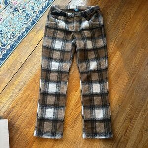 Kavu Men's Flannel Pants - Brown and White Plaid